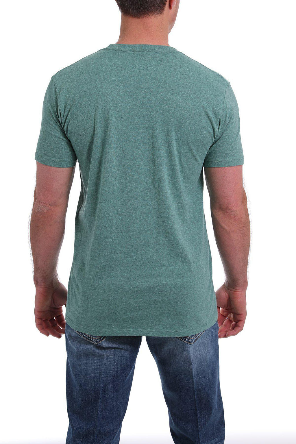 MEN'S CINCH LOGO TEE - HEATHER GREEN MTT1690384
