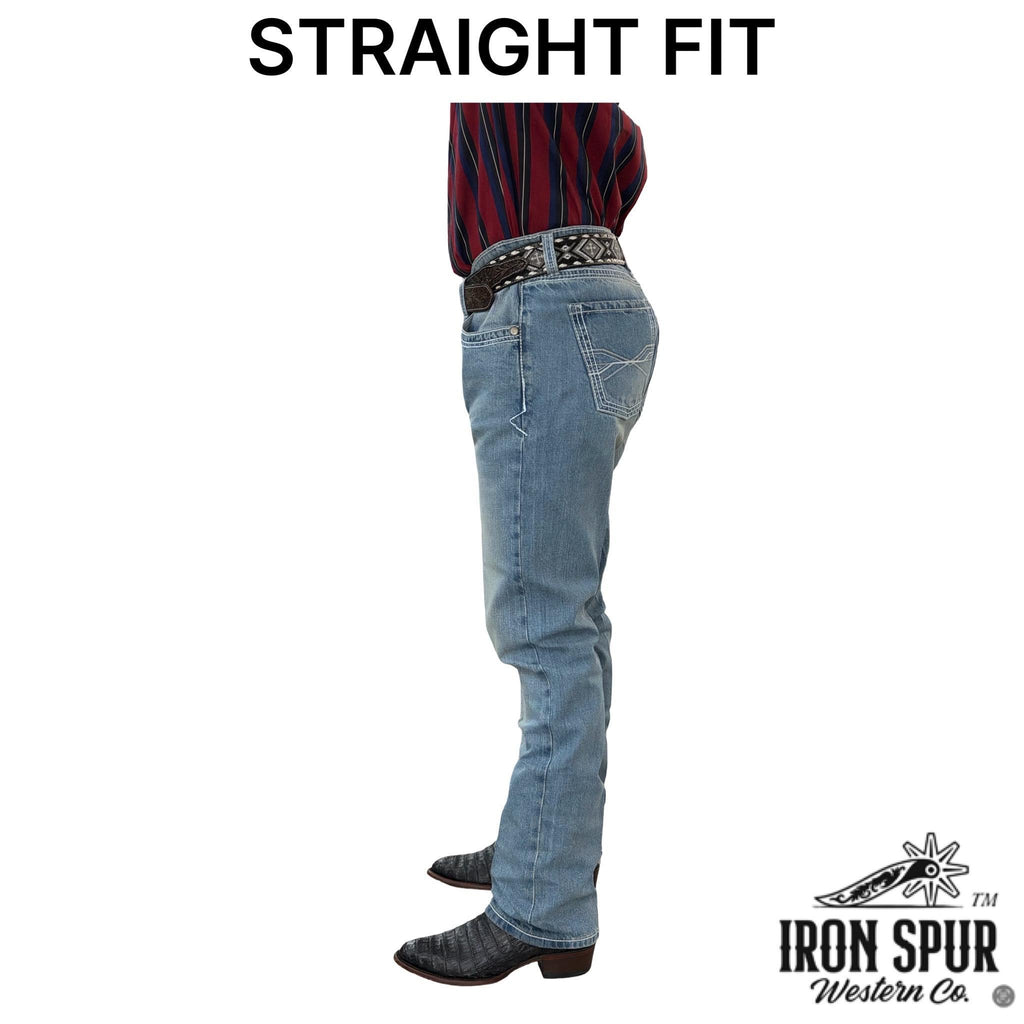 07 | Iron Spur Men’s Straight-Leg Western Jeans – Light Wash