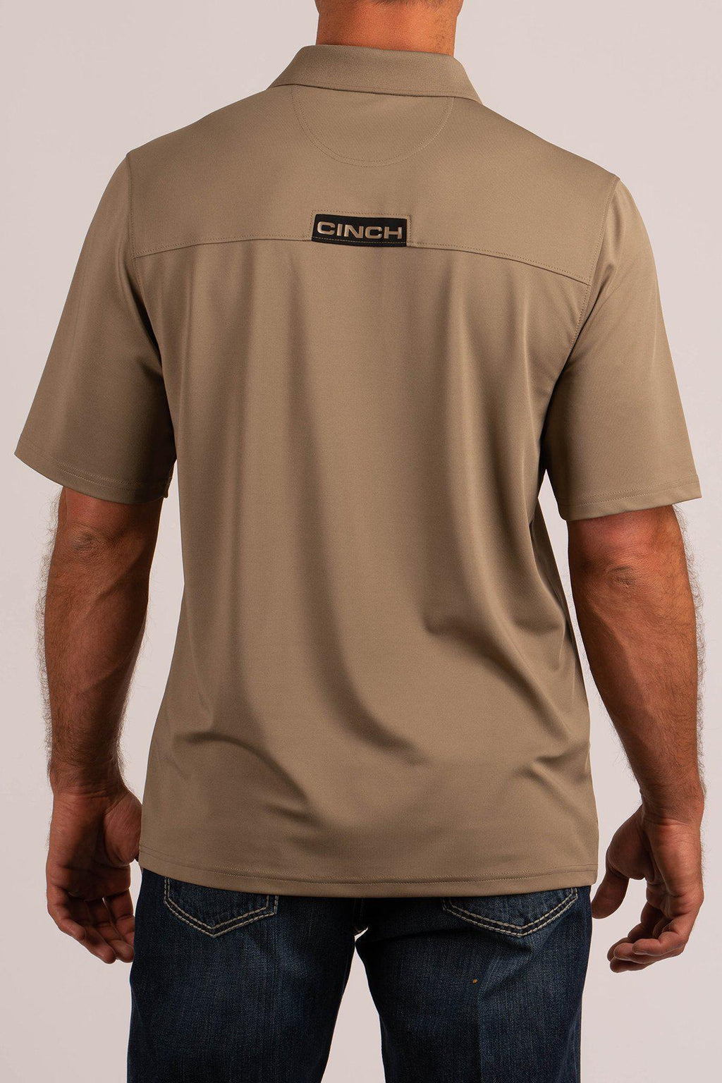 CINCH MENS POLO BROWN MTK1833002