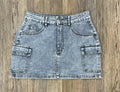 ‘’HEATHER’’ CARGO DENIM SKIRT