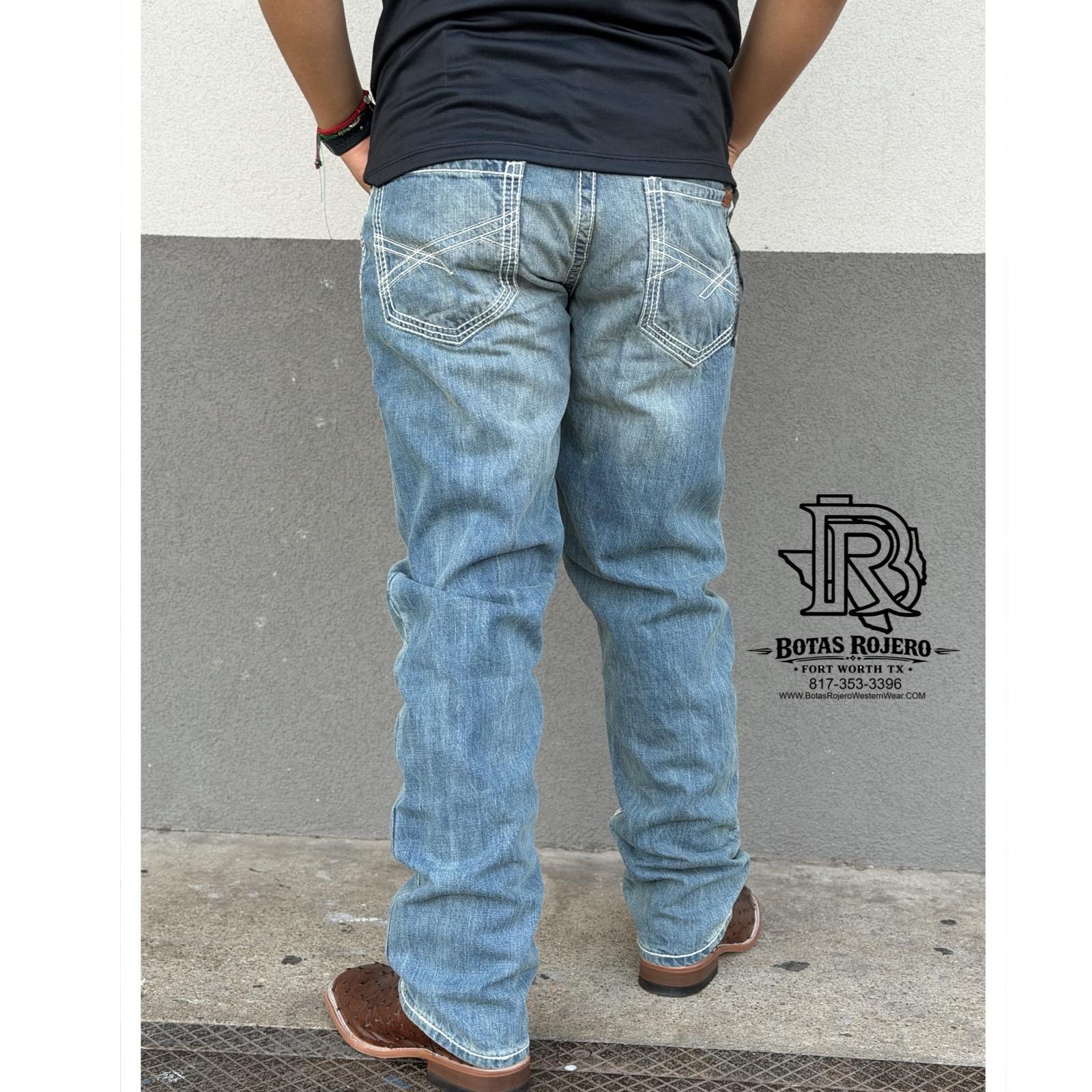 06 | Iron Spur Men’s Straight-Leg Western Jeans – Light Blue