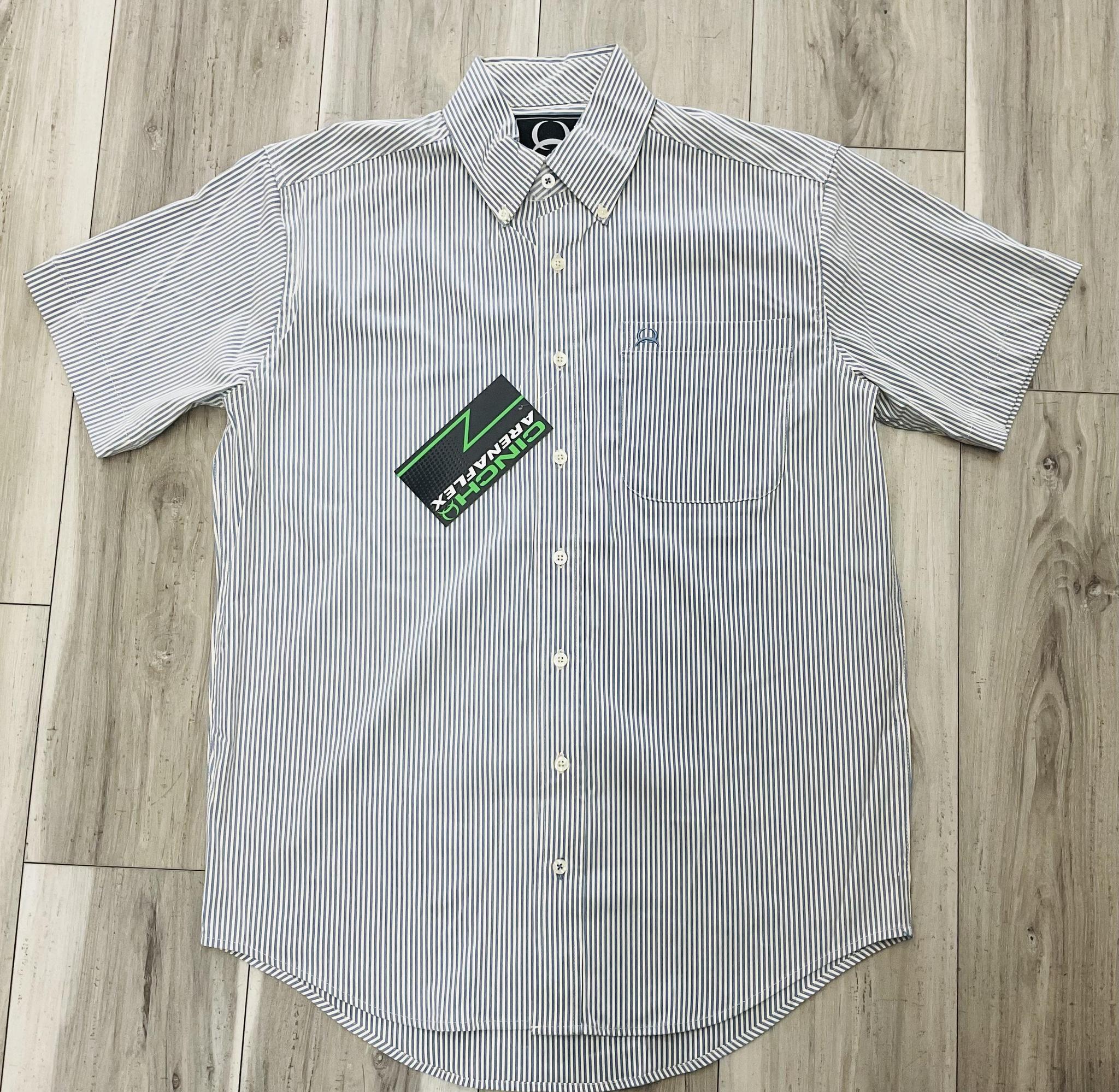 CINCH MEN’S BLUE STRIPE ARENAFLEX SHIRT | MTW1704166