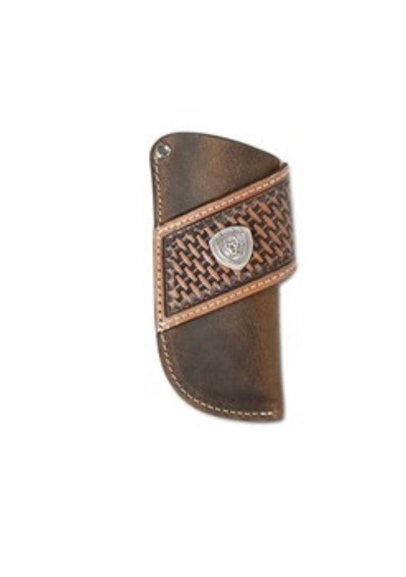 ARIAT BASKETWEAVE SUNBURST VERTICAL KNIFE SHEATH | A1802402