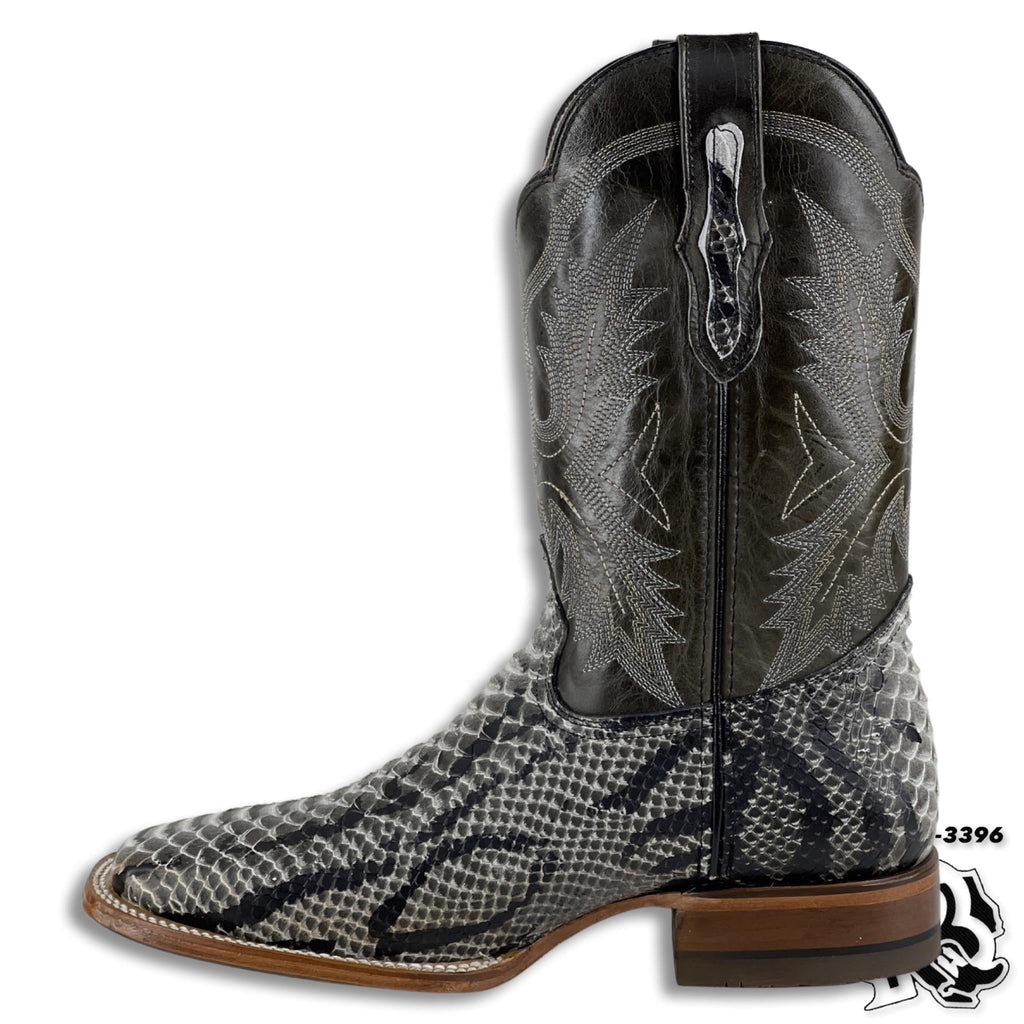 -PYTHON NATURAL PRINT | MEN SQUARE TOE WESTERN COWBOY BOOTS