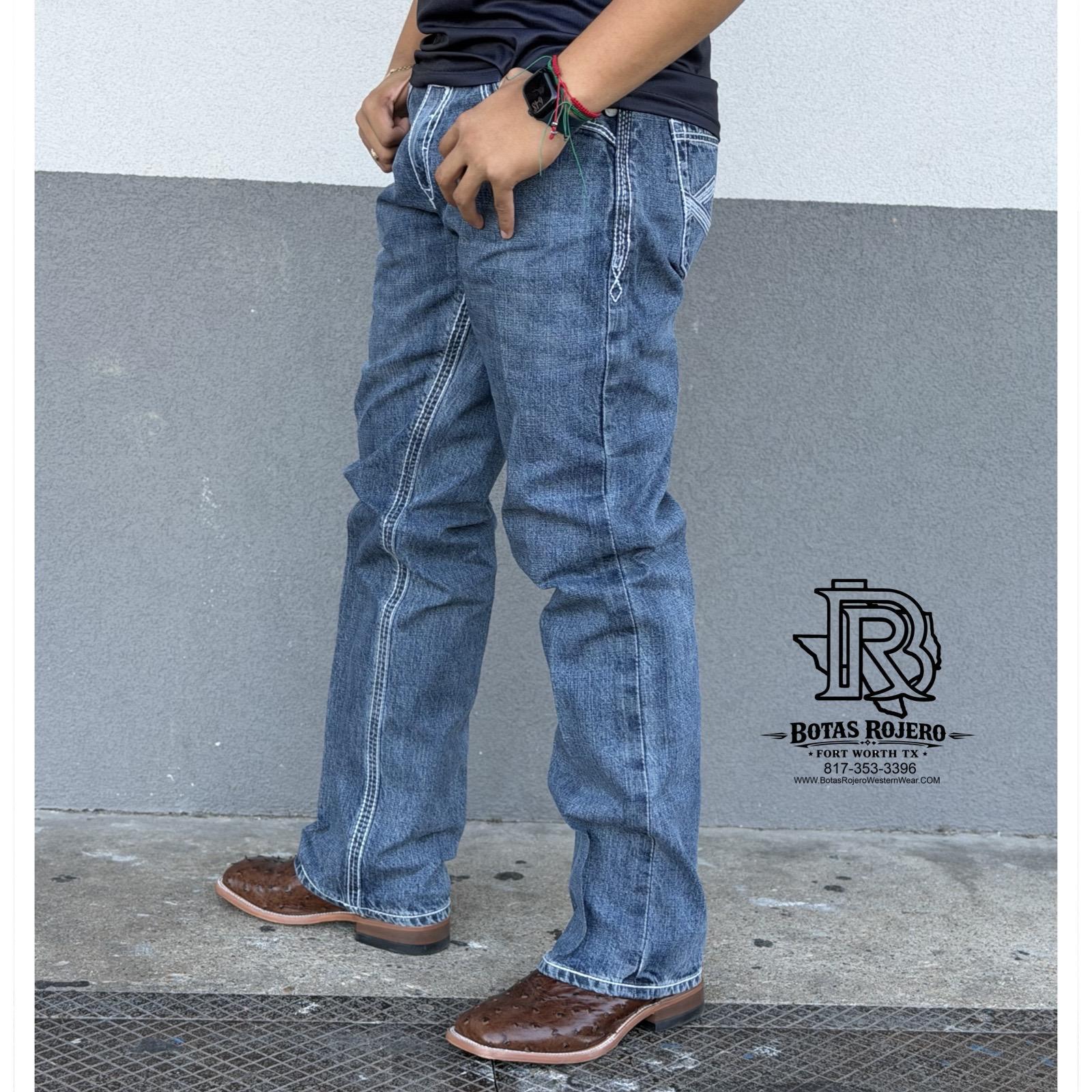 05 | STRAIGHT MED BLUE IRON SPUR MEN WESTERN JEANS