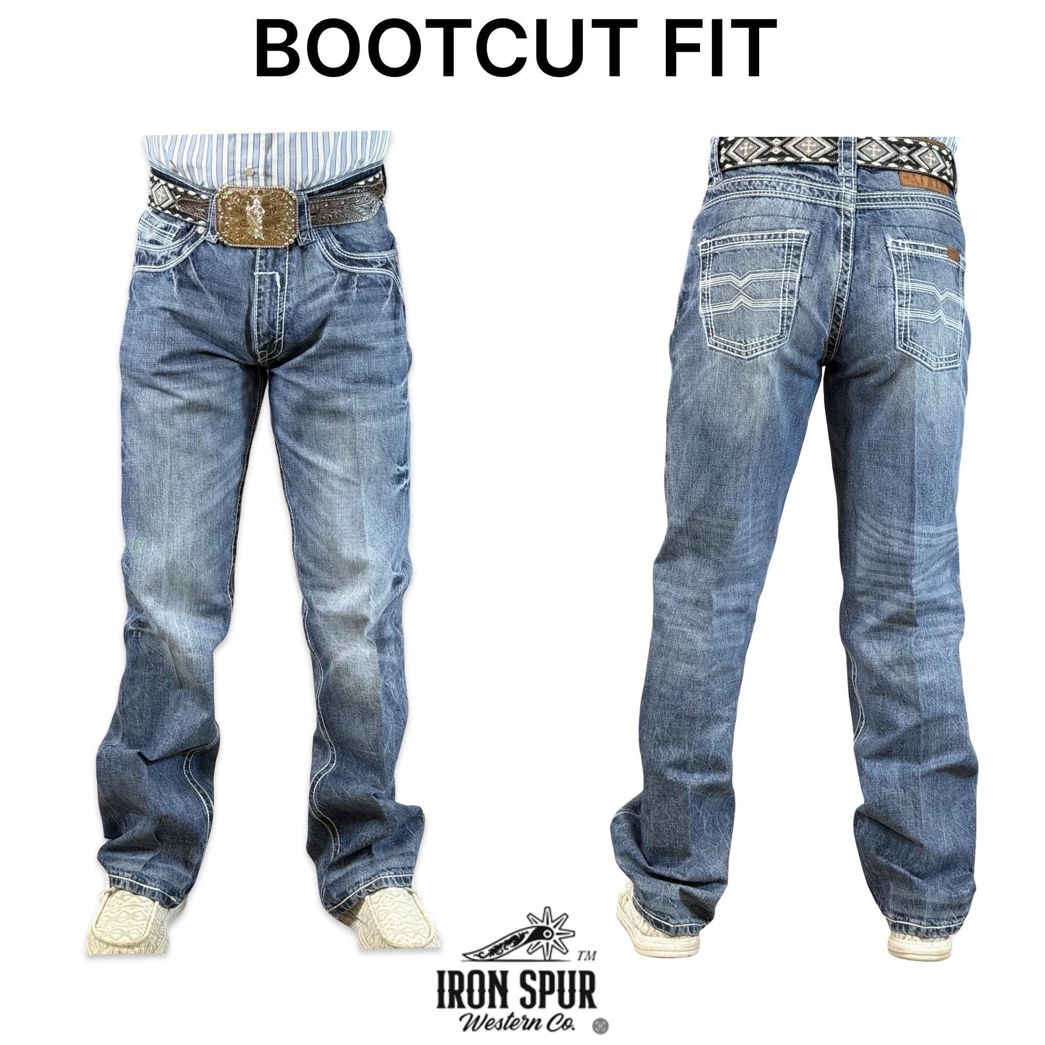 04 | BOOTCUT IRON SPUR MEDIUM BLUE-WASH WESTERN MEN JEAN