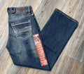 ‘’Jason’’ Men’s Rock & Roll Dark Vintage Relaxed Fit Straight Boot Jeans | BM0SD07354