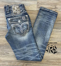‘’MEREDITH’’ MENS ROCK RIVIVAL STRAIGHT JEANS |