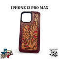 “ FLINT “ | IPHONE13 PRO MAX TOOLED LEATHER CASE RED