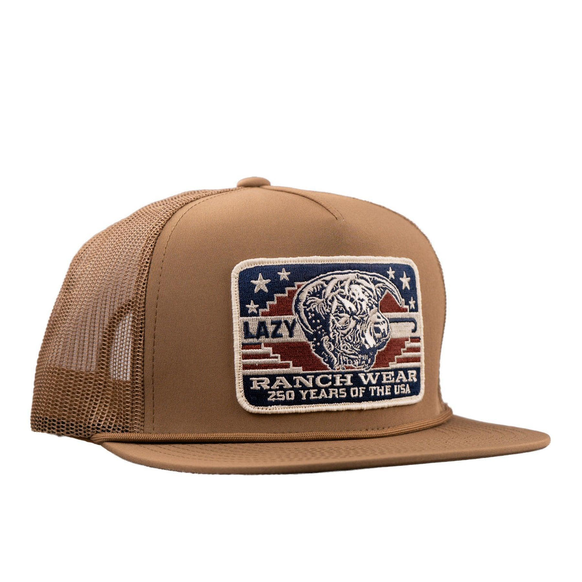 Lazy J Ranch Coyote Brown Freedom Classic Rope Trucker Hat