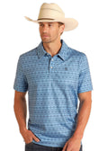 MEN’S PANHANDLE SLIM BLUE SNAP POLO | TM51T05719