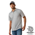 ARIAT GREY TEK SHORT SLEEVE PERFORMANCE POLO SHIRT 10022001