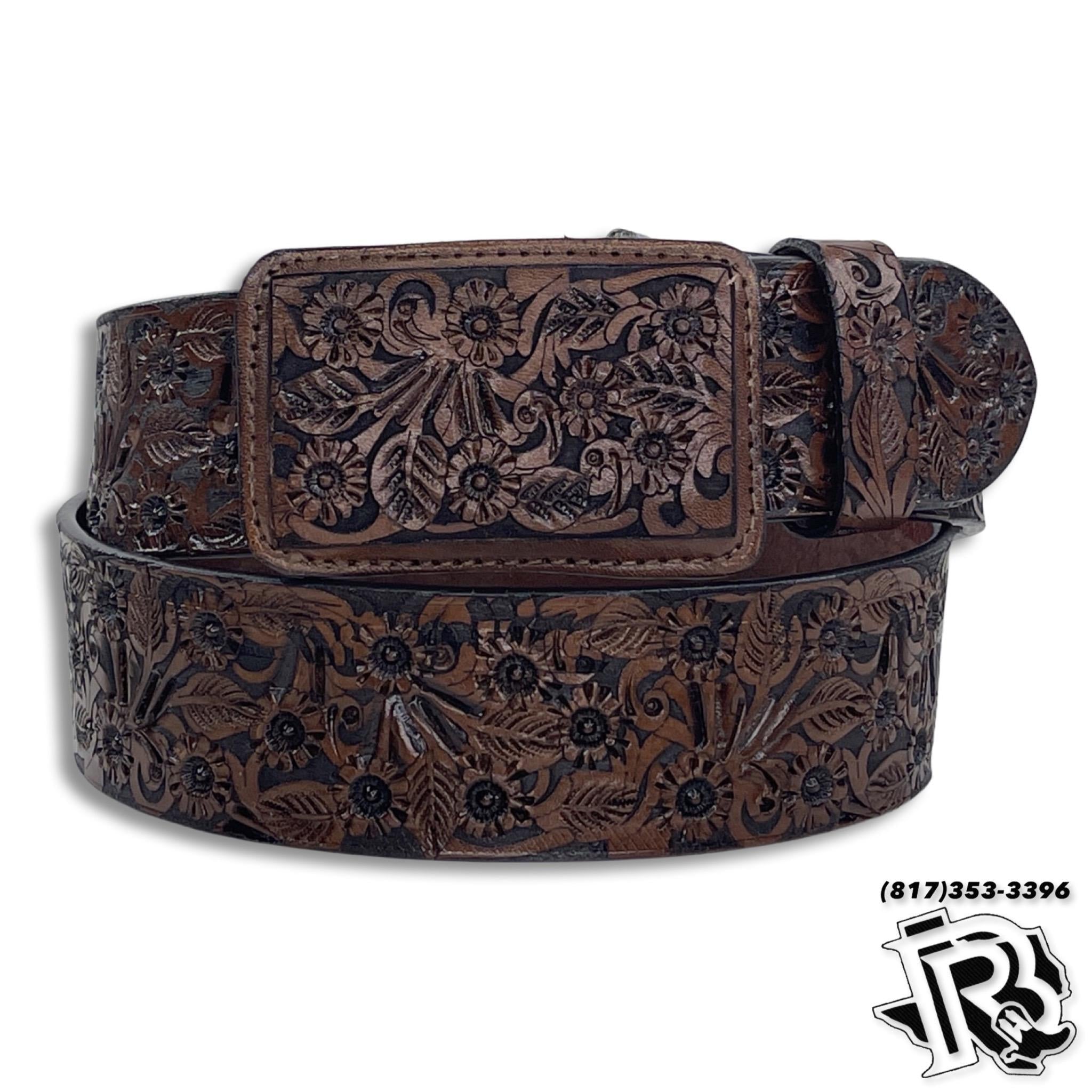 ANDREW TOOLED LEATHER BELT