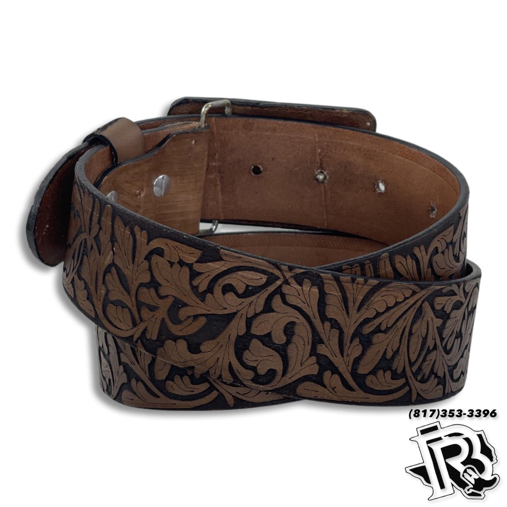 KEVIN BELT TOOLED LEATHER