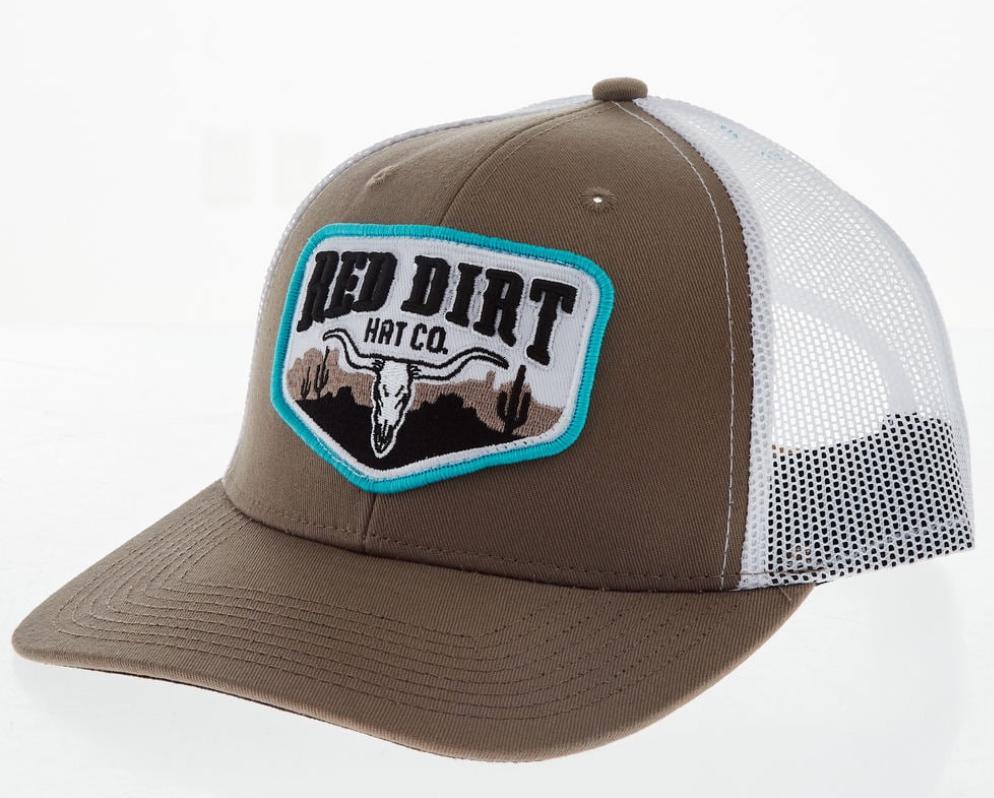Red Dirt Hat Co Men's Khaki Bull Skull Cap| RDHC-229
