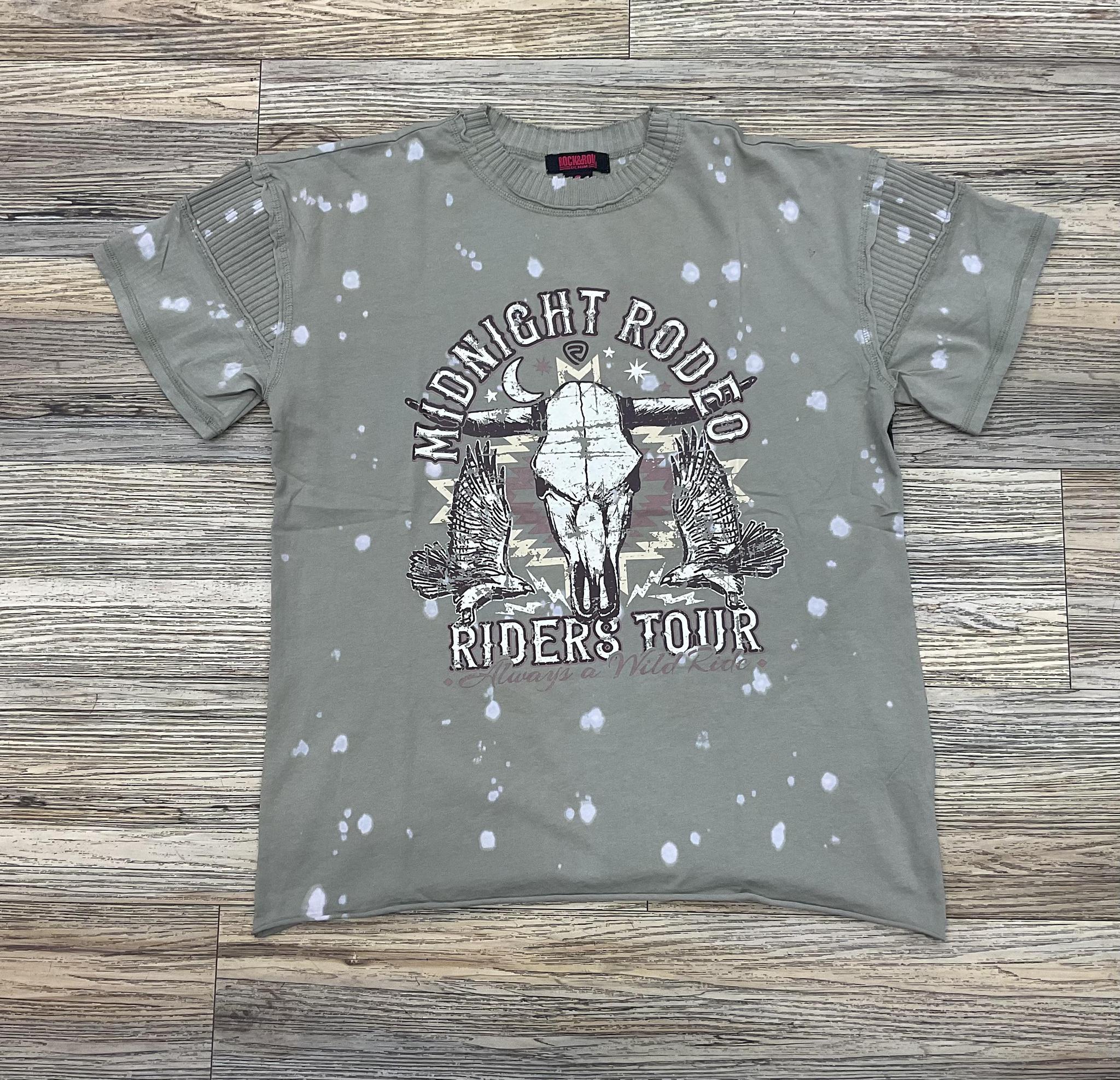 WOMENS ROCK & ROLL JADE OVERSIZED TEE WITH RIB DETAIL | BW21T05425