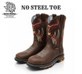 “ Crossfire “ NO STEEL TOE | MEN WESTERN WORK BOOT BROWN SQUARE TOE