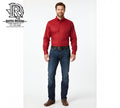 ARIAT MEN'S SOLID RED TWILL SCARLET SAGE LONG SLEEVE SHIRT |10079475
