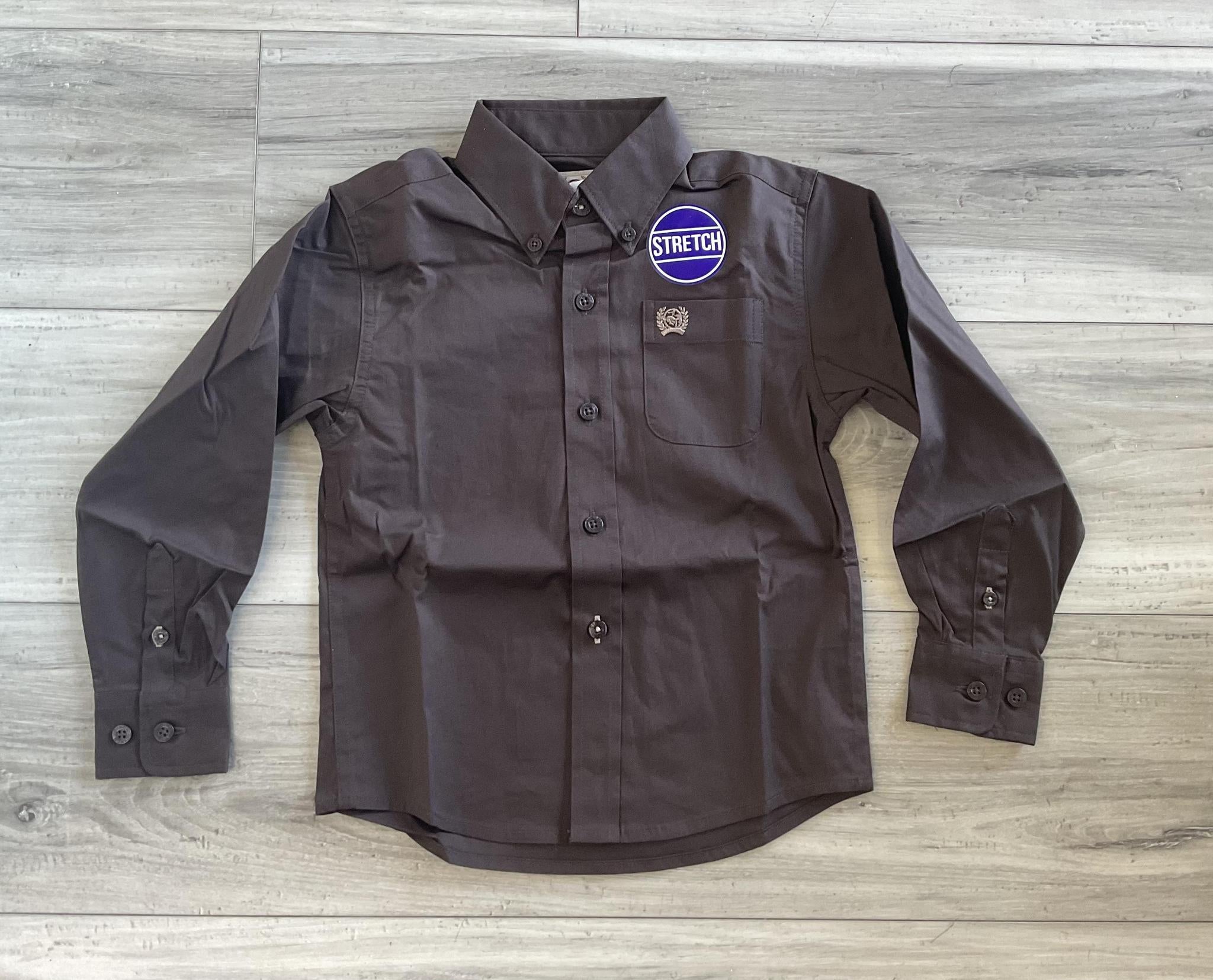 CINCH TODDLER LONG SLEEVE BROWN SHIRT | MTW7061408