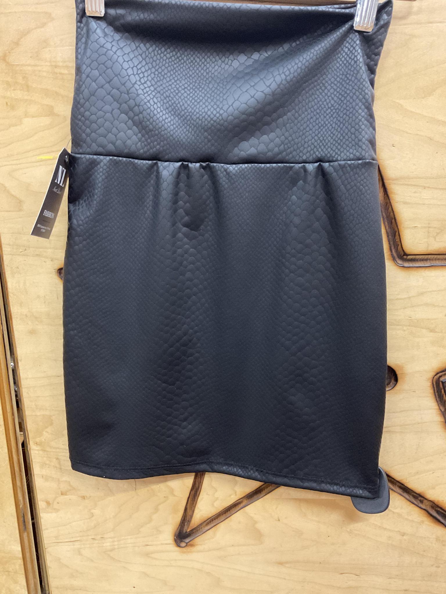 CHARLOTTE BLACK SNAKE  SKIRT