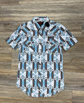 MENS ROCK & ROLL MODERN FIT TURQUOISE SHIRT | BMN3S03359