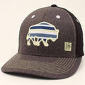 ARIAT MENS BUFFALO STRIPED CAP CHARCOAL