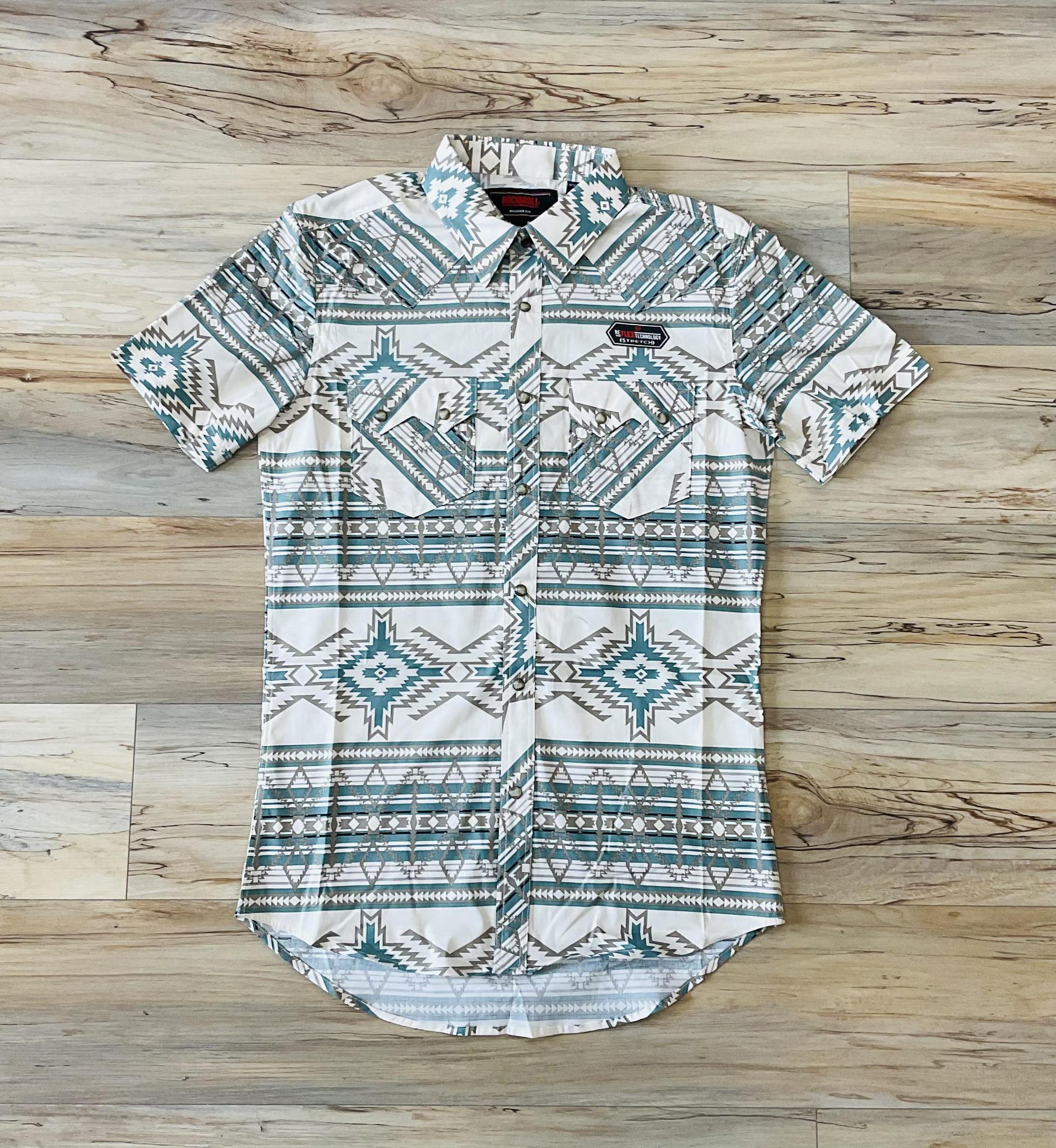 Mens Aztec woven snap rock & roll shirt | RRMS1SR0R7