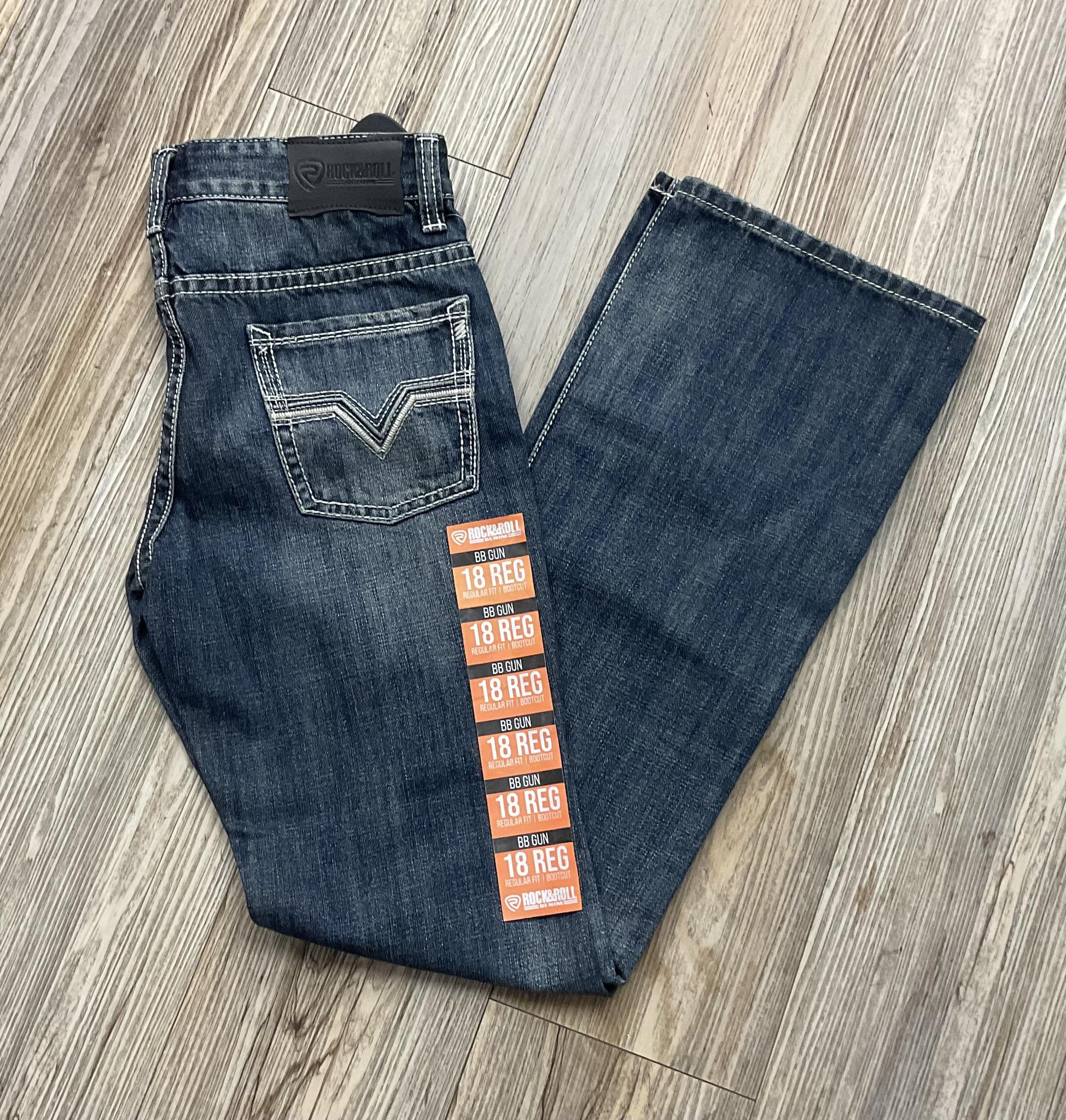 BOYS ROPE STICH V EMB MEDIUM VINTAGE JEANS ROCK & ROLL | RRBD0BR0LH