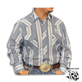 “ Mack  “ | MEN WRANGLER WESTERN SHIRT BLUE VINTAGE STRIPES 1075201AA