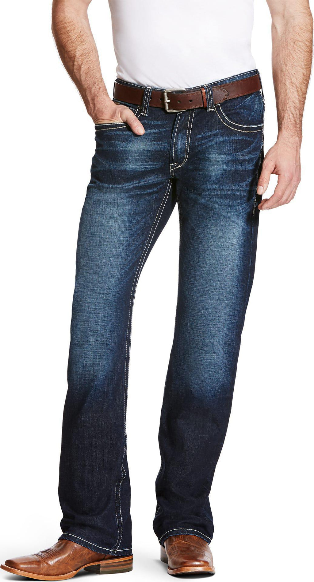ARIAT MENS M4 LINEUP CINDER BOOT CUT JEAN 10024295