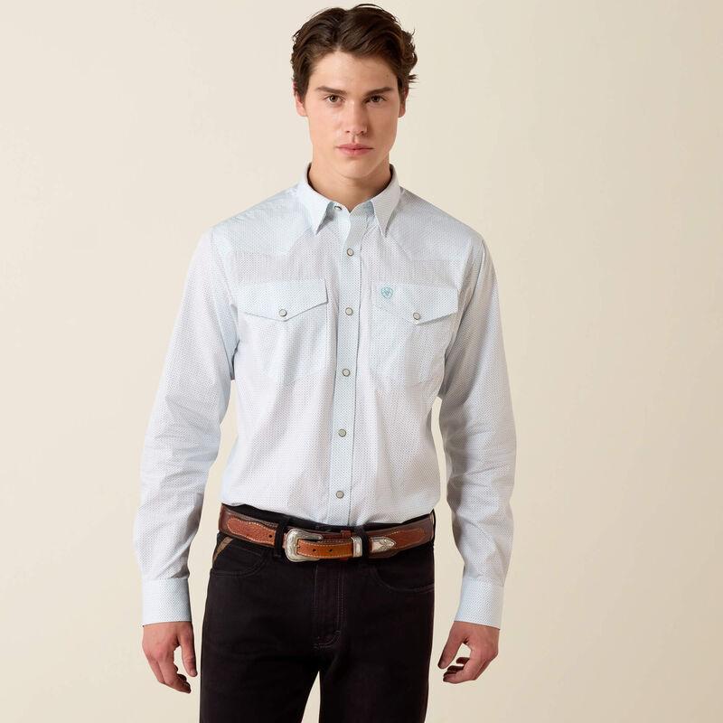 ARIAT MEN’S WRINKLE FREE BRENNON FITTED LONG SLEEVE SHIRT | 10079418