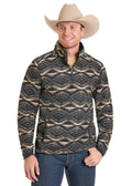 ROCK & ROLL MEN’S BLACK AZTEC PRINT BERBER PULLOVER | BM91C06750