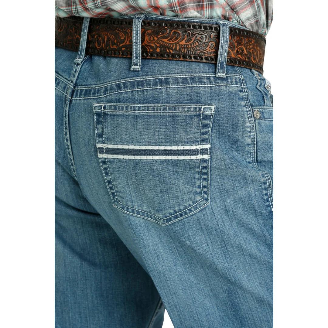Cinch Men's White Label Medium Stone Indigo Blue Jeans |MB92834056