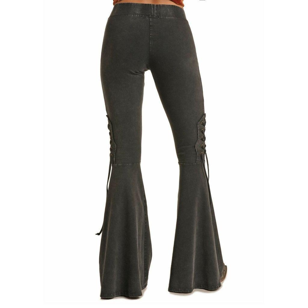 Rock & Roll Cowgirl Black Bell Bottom Pants 78-6315