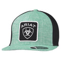 ARIAT MENS SNAP BACK FLEX FIT 110 LARGE PATCH LOGO GREEN