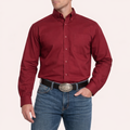 G09L BURGUNDY | IRON SPUR | WESTERN MEN SHIRT | LONG SLEEVE