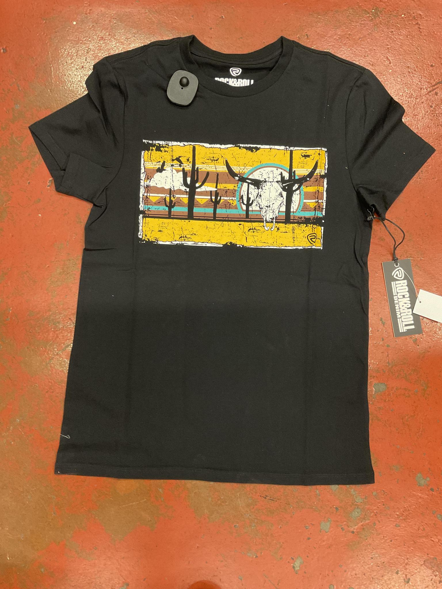 ROCK & ROLL GRAPHIC TEE BLACK | RRUT21R060