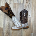 “ FRANK “ | JUMBO ORIGINAL PYTHON NATURAL MEN SQUARE TOE WESTERN BOOT