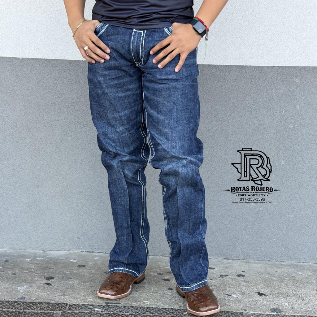 04 | BOOTCUT IRON SPUR DARK BLUE WESTERN MEN JEAN