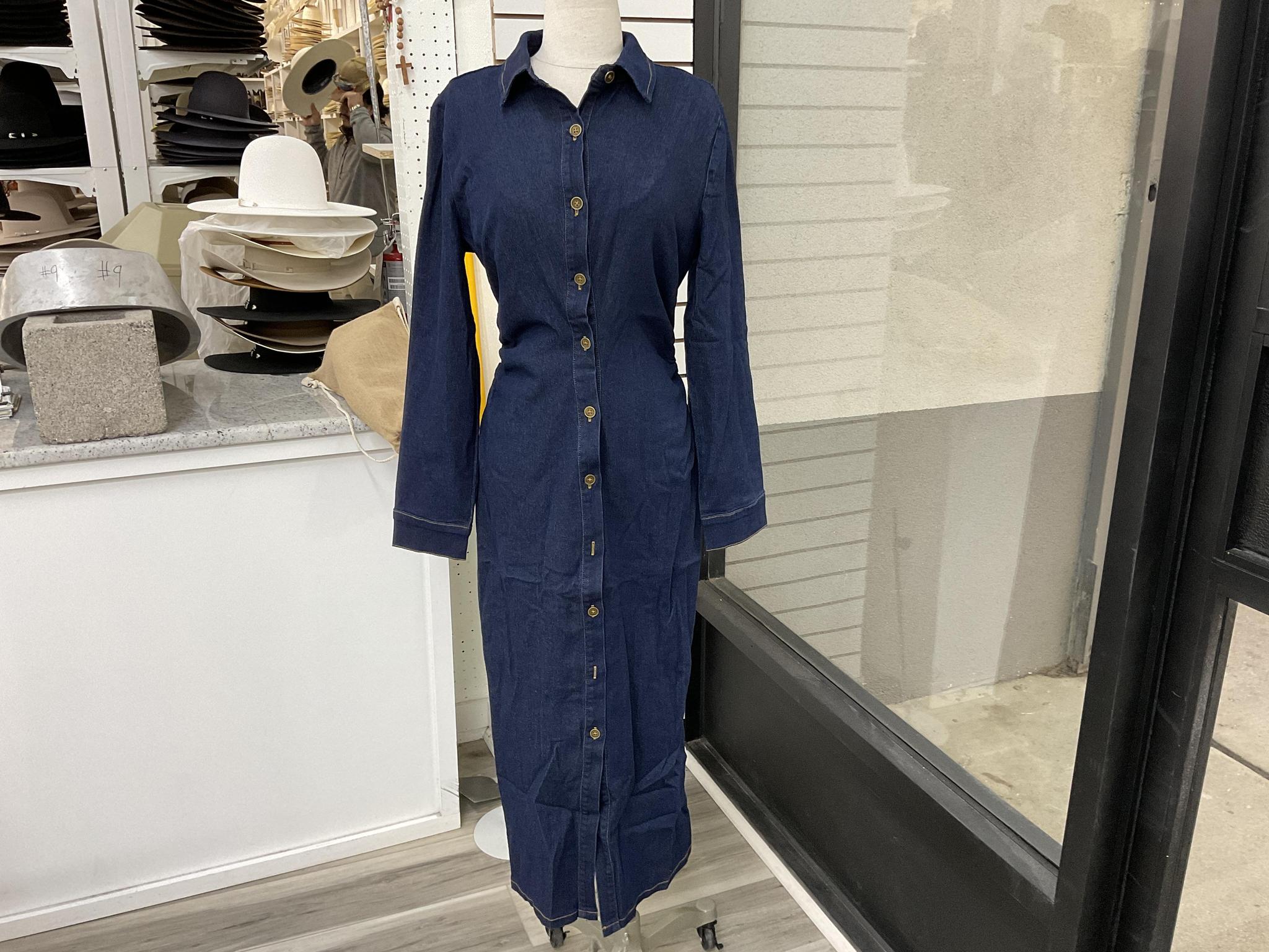 DAISY DENIM WESTERN LONG DRESS