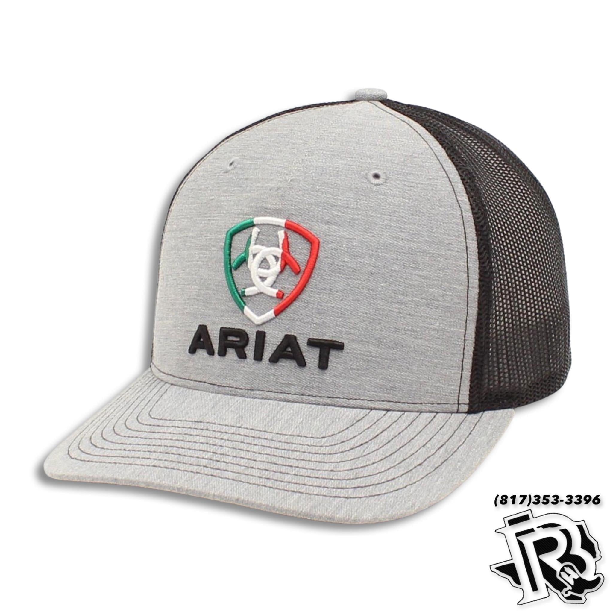 ARIAT MENS R112 SNAP BACK MEXICO FLAG GREY