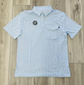 ROCK & ROLL MEN’S WHITE STRIPES WESTERN POLO |BM51T09059