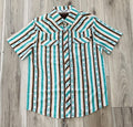 ROCK &  ROLL MEN’S  TEK RIPSTOP STRIPS SHORT SLEEVE WHITE SHIRT |BMN3S08686