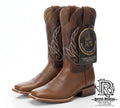 COGNAC MEN SQUARE TOE WESTERN BOOTS REYWELT