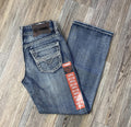 MENS ROCK & ROLL FLAT SEAM  EMB STRAIGHT   MEDIUM VINTAGE JEANS |BM0SD06120