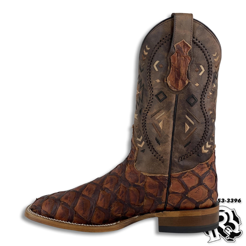 PIRARUCU (fish) BRANDY ORIGNAL | MEN SQUARE TOE WESTERN BOOTS STYLE | Thr5040