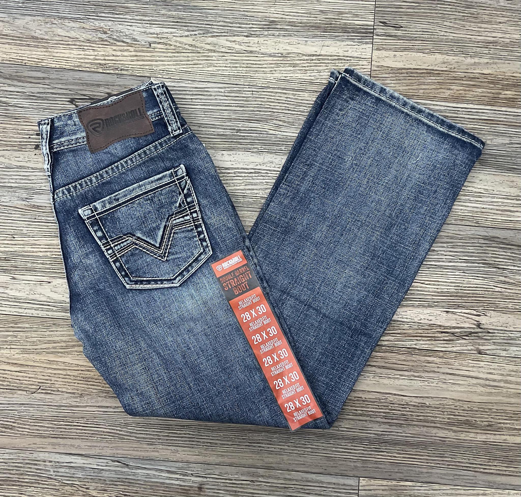 MENS ROCK & ROLL RAISED DENIM EMB STRAIGHT MEDIUM VINTAGE | BM0SD05563 ORANGE LABEL