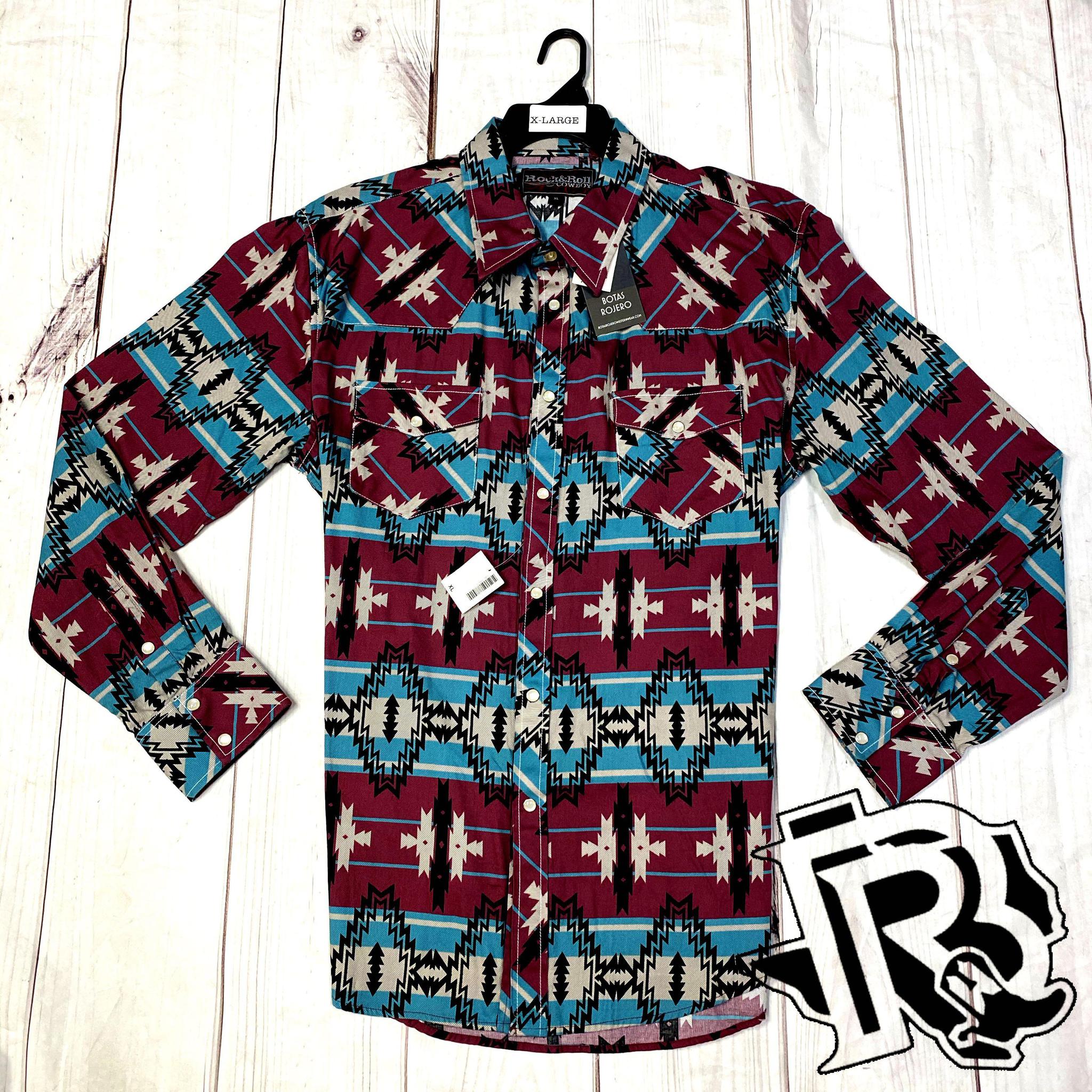 Dale Brisby Aztec Poplin Print Snap Shirt Style Number B2S2323