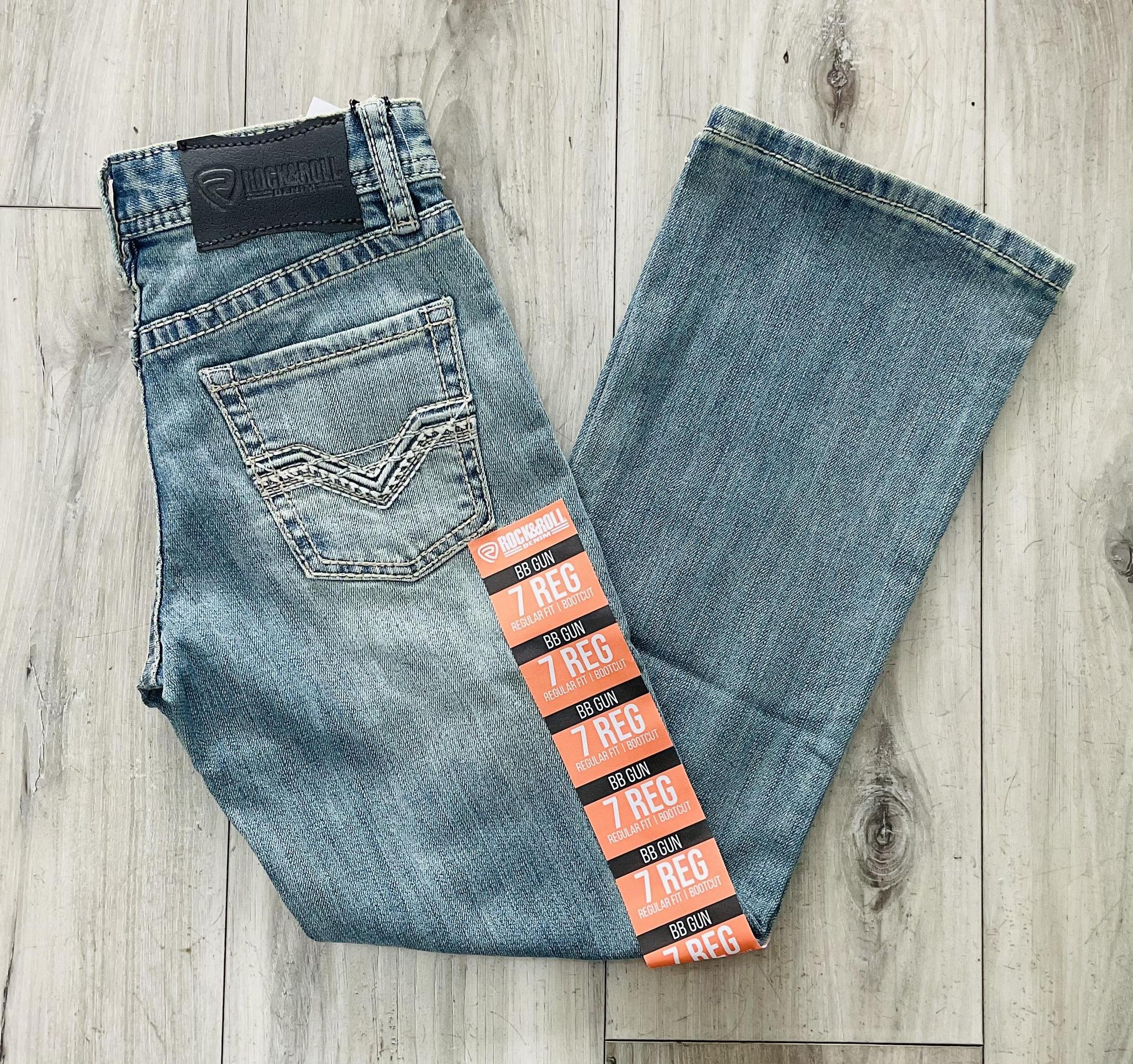 ROCK & ROLL BOY’S STEP STITCH LIGHT VINTAGE BOOTCUT JEANS | BB0BD09119