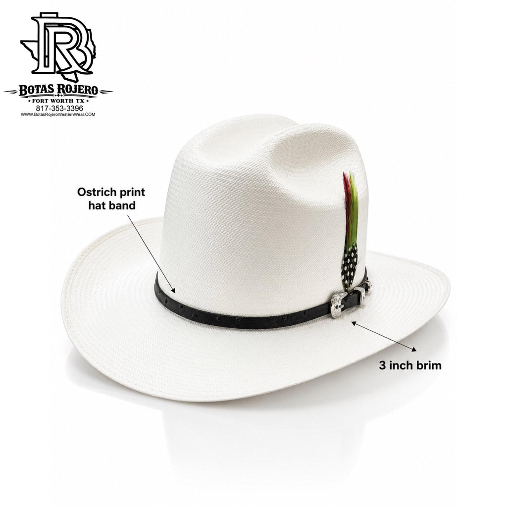 Sinaloa 3 inch | Iron spur Straw Hat 3 inch Brim With Feather